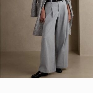 Banana Republic Wide Leg Trousers in Light Gray